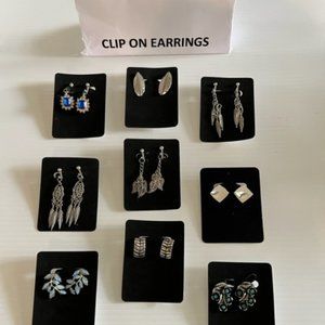 BUNDLE of Clip On Earrings!  10 pair!